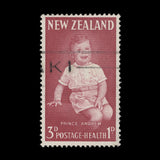 New Zealand 1963 (Variety) 3d+1d Prince Andrew with finger flaw