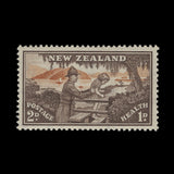 New Zealand 1946 (Variety) 2d+1d Solider Assisting Child, shade