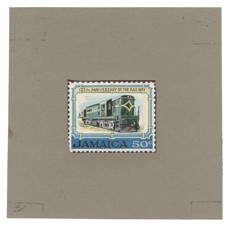 Jamaica 1970 Jamaican Railways Anniversary watercolour essays