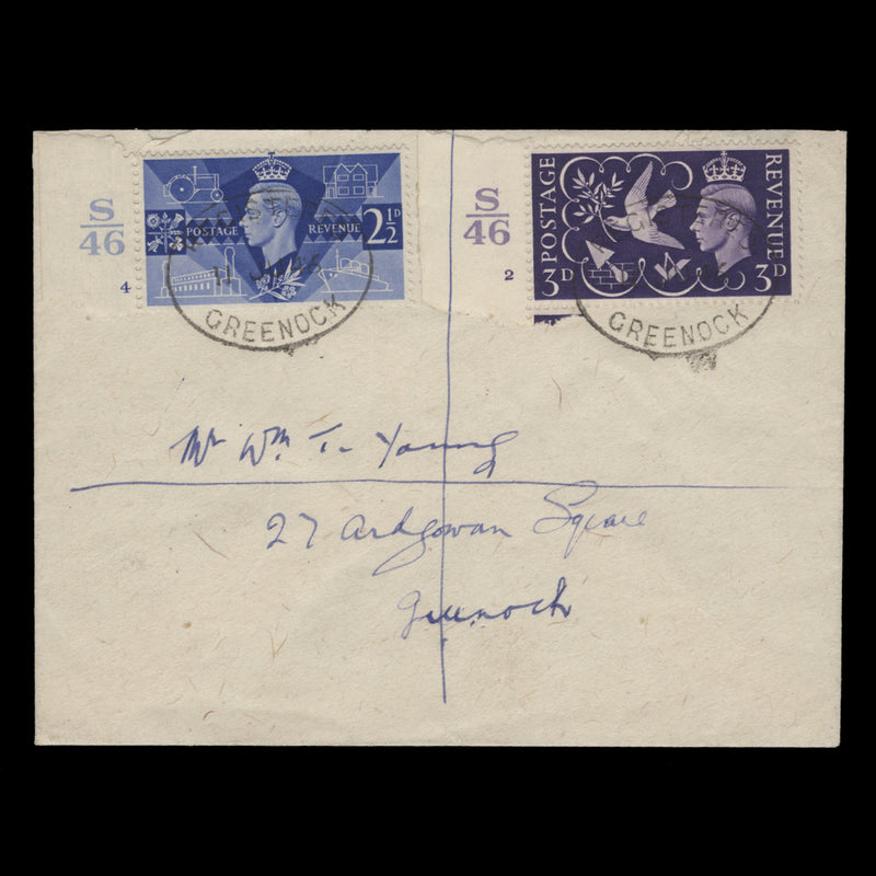 Great Britain 1946 (FDC) Return to Peace, GREENOCK