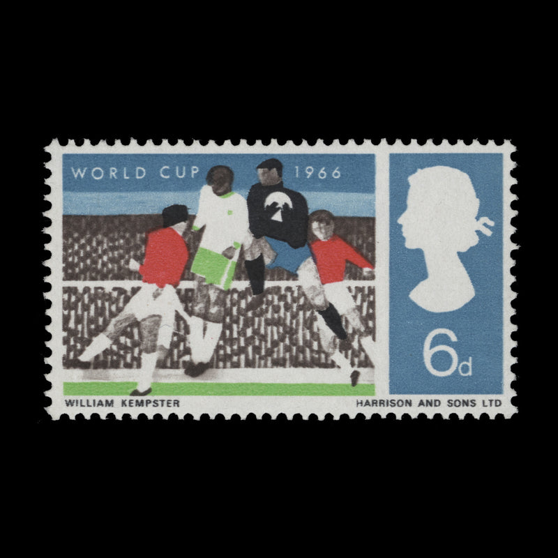 Great Britain 1966 (Variety) 6d World Cup Football ordinary missing black
