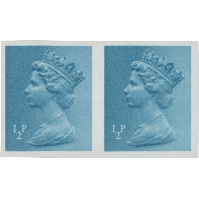 Great Britain 1980 (Error) ½p Turquoise-Blue imperf pair