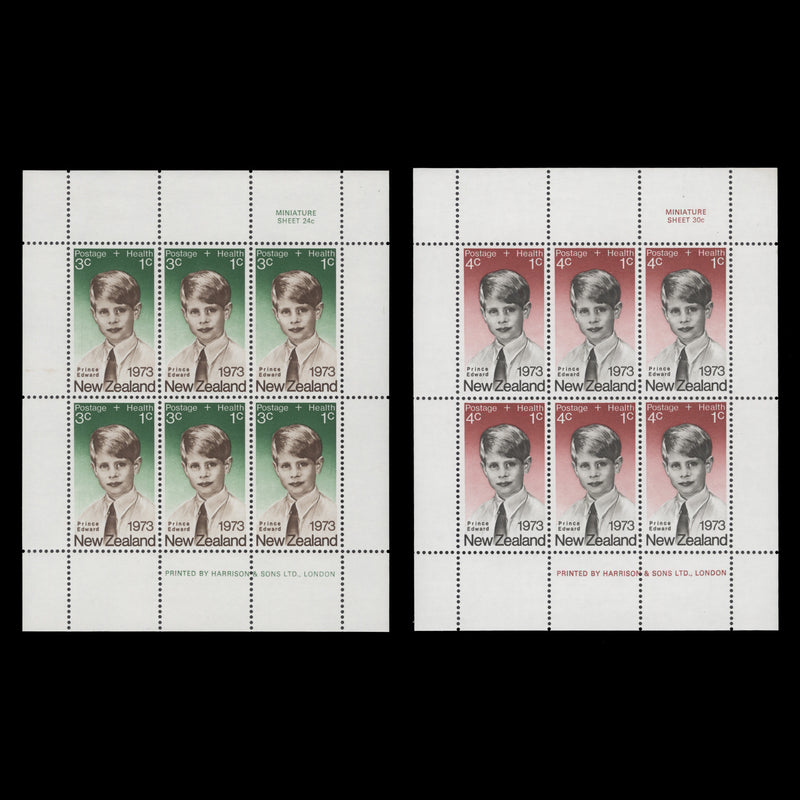 New Zealand 1973 (MNH) Prince Edward miniature sheets