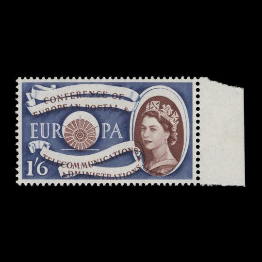 Great Britain 1960 (MNH) 1s6d CEPT with brown shift