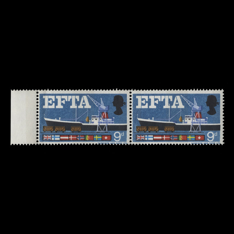 Great Britain 1967 (Variety) 9d EFTA phosphor with green shift
