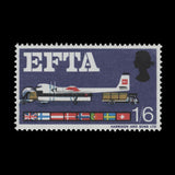 Great Britain 1967 (Variety) 1s6d EFTA ordinary with blue-grey shift