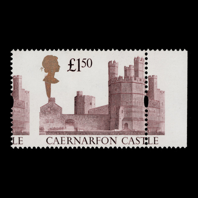 Great Britain 1992 (Variety) £1.50 Caernarfon Castle design shift