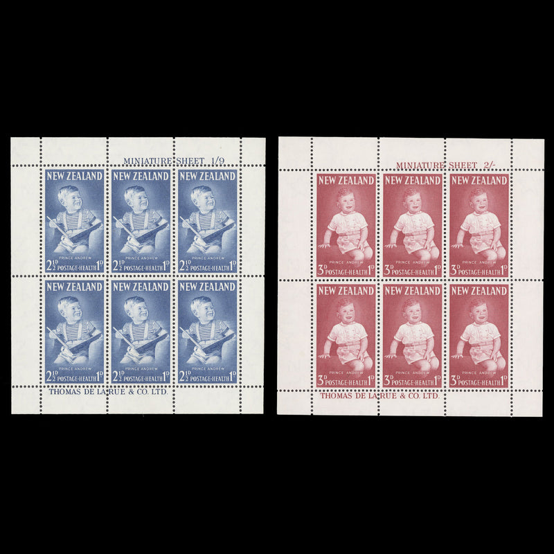 New Zealand 1963 (MNH) Prince Andrew miniature sheets