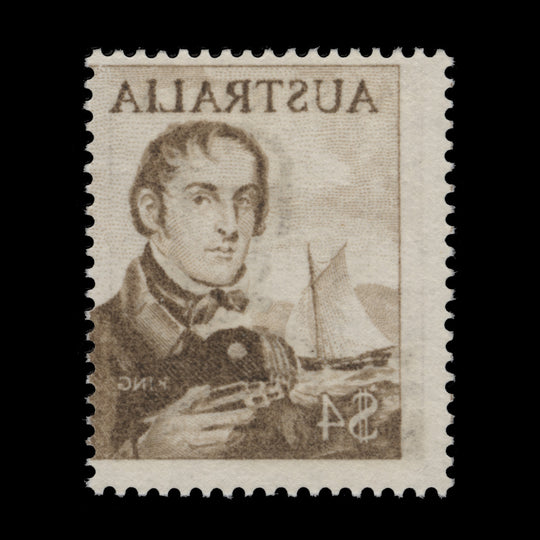 Australia 1966 (Variety) $4 Admiral King with sepia offset
