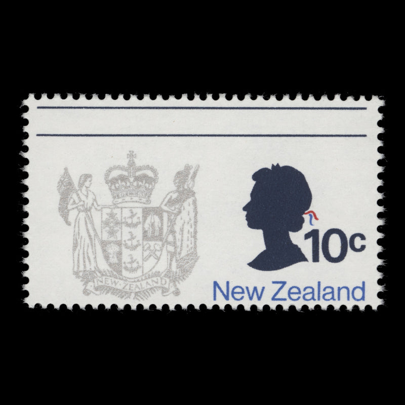 New Zealand 1973 (Variety) 10c Coat of Arms with perf shift