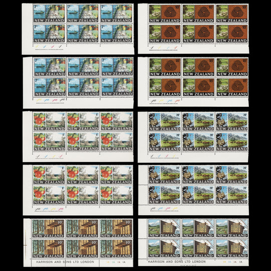 New Zealand 1968 (MNH) Trade Promotions imprint/plate blocks