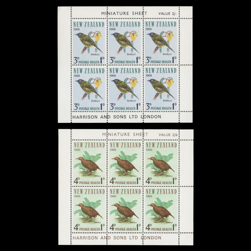 New Zealand 1966 (MNH) Birds miniature sheets