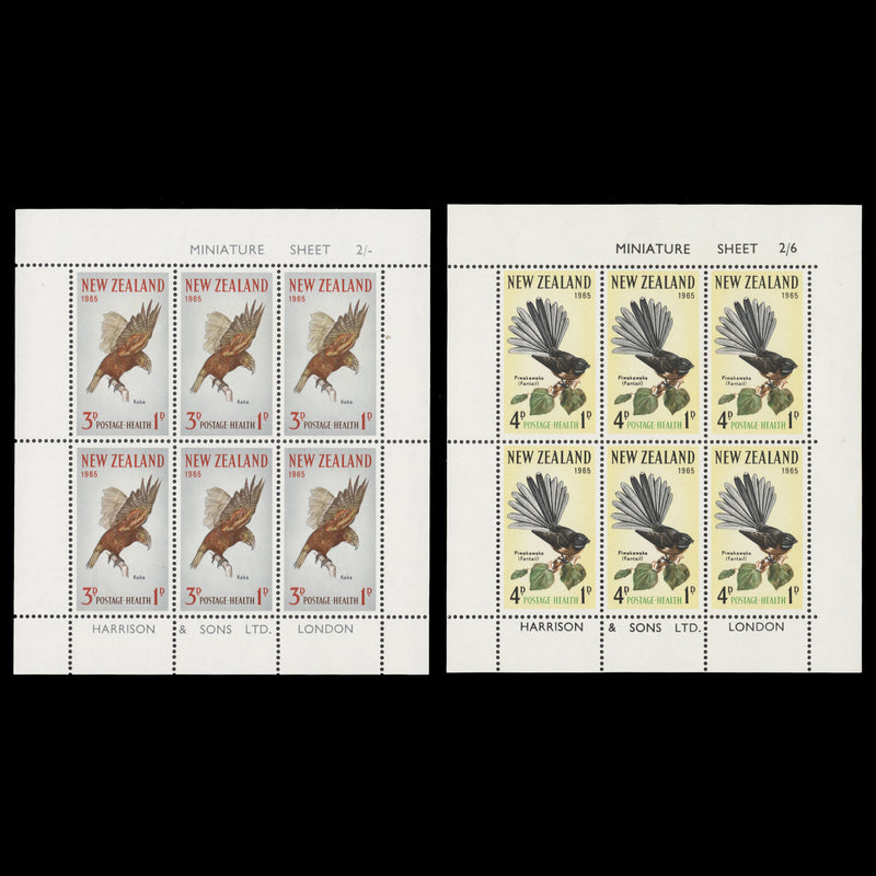 New Zealand 1965 (MNH) Birds miniature sheets