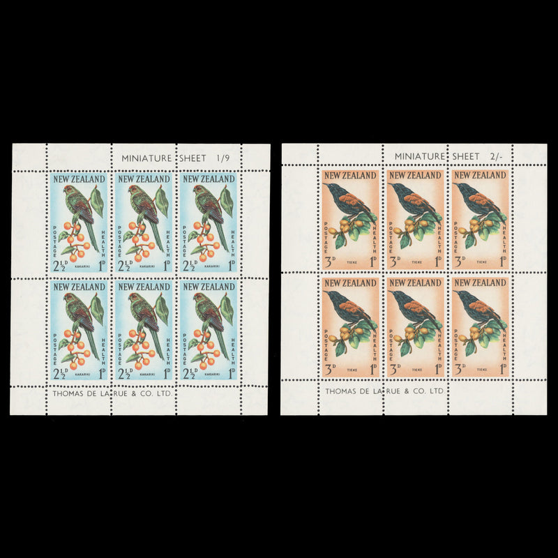 New Zealand 1962 (MNH) Birds miniature sheets