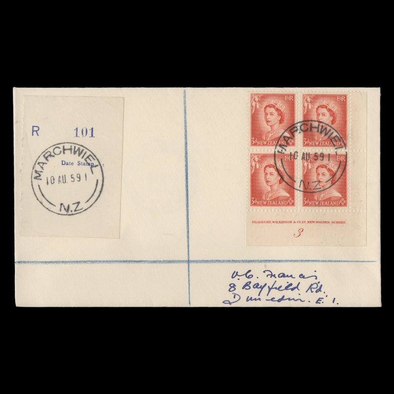 New Zealand 1959 (Postmark) Marchwiel