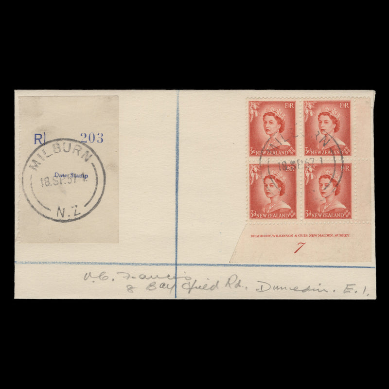 New Zealand 1957 (Postmark) Milburn
