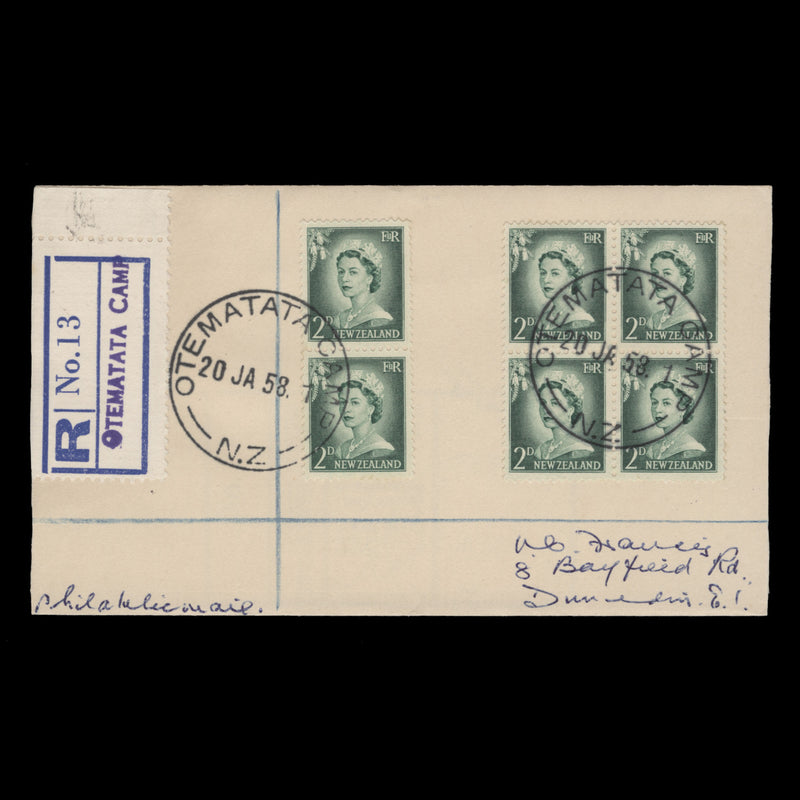 New Zealand 1958 (Postmark) Otemata Camp