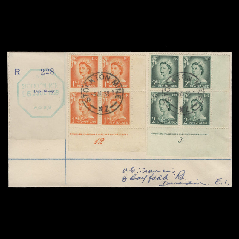 New Zealand 1959 (Postmark) Stockton Mine