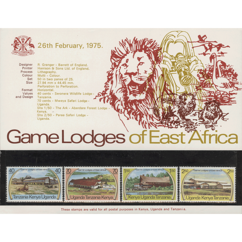Kenya Uganda Tanzania 1975 Game Lodges presentation pack