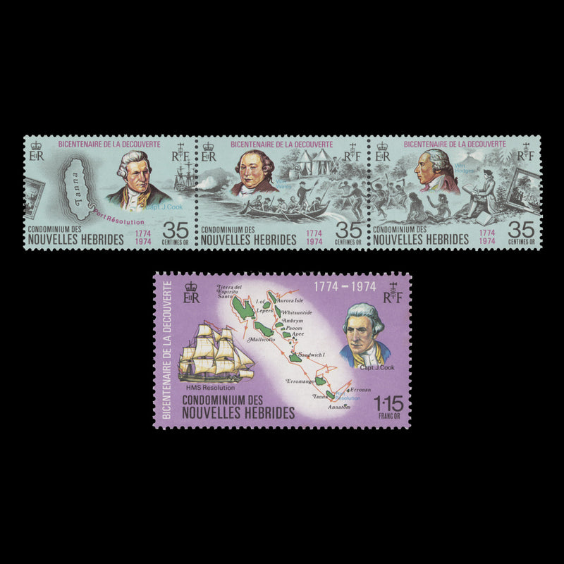 Nouvelles Hebrides 1974 (MNH) Bicentenary of Discovery. SGF207-F210