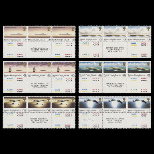 British Virgin Islands 1980 (MNH) Island Profiles gutter plate strips