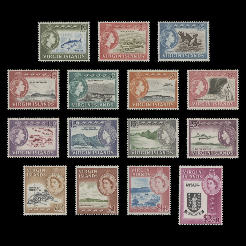 British Virgin Islands 1964 (MNH) Definitives. SG178-192, SC144-158