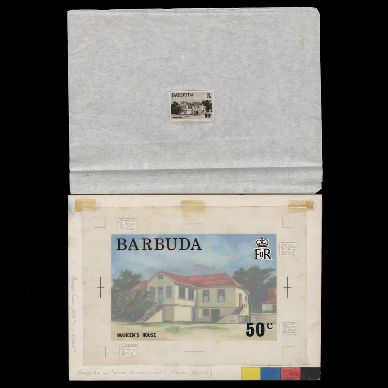 Barbuda 1975 (Artwork) 50c Warden's House