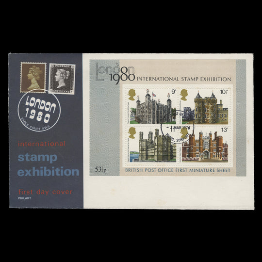 Great Britain 1978 British Architecture m/s first day cover, YEOVIL