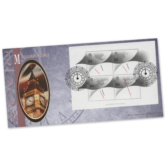 Great Britain 1999 (FDC) Millennium Timekeeper miniature sheet