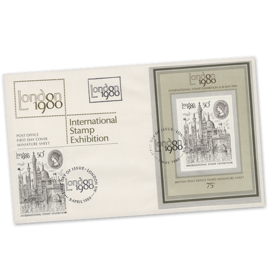 Great Britain 1980 Stamp Exhibition double-dated cover, LONDON SW
