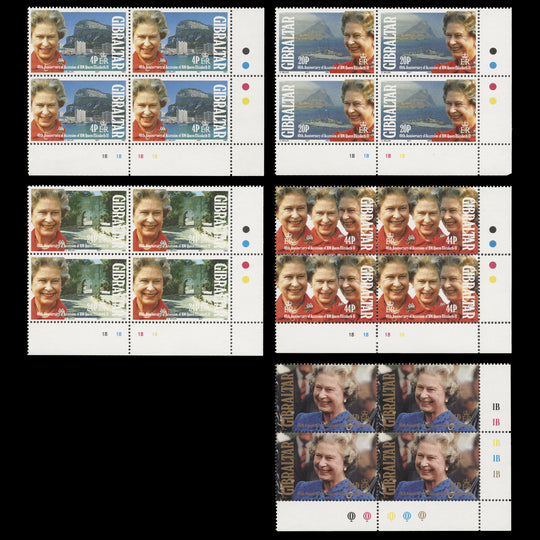 Gibraltar 1992 (MNH) Anniversary of Accession plate blocks