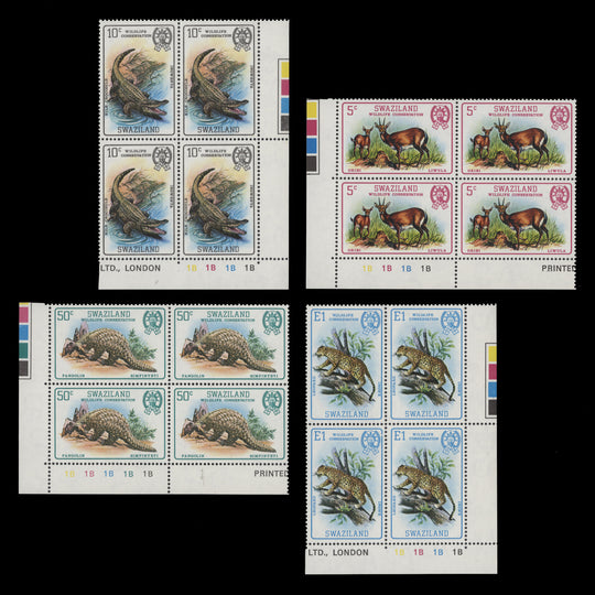 Swaziland 1980 (MNH) Wildlife Conservation plate blocks
