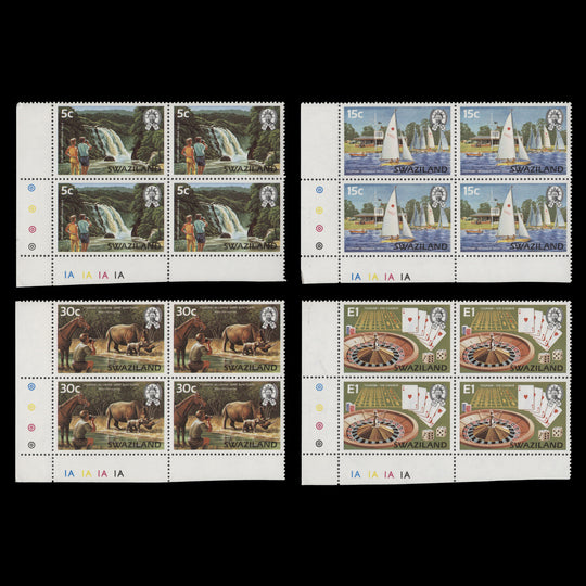 Swaziland 1981 (MNH) Tourism plate 1A–1A–1A–1A blocks