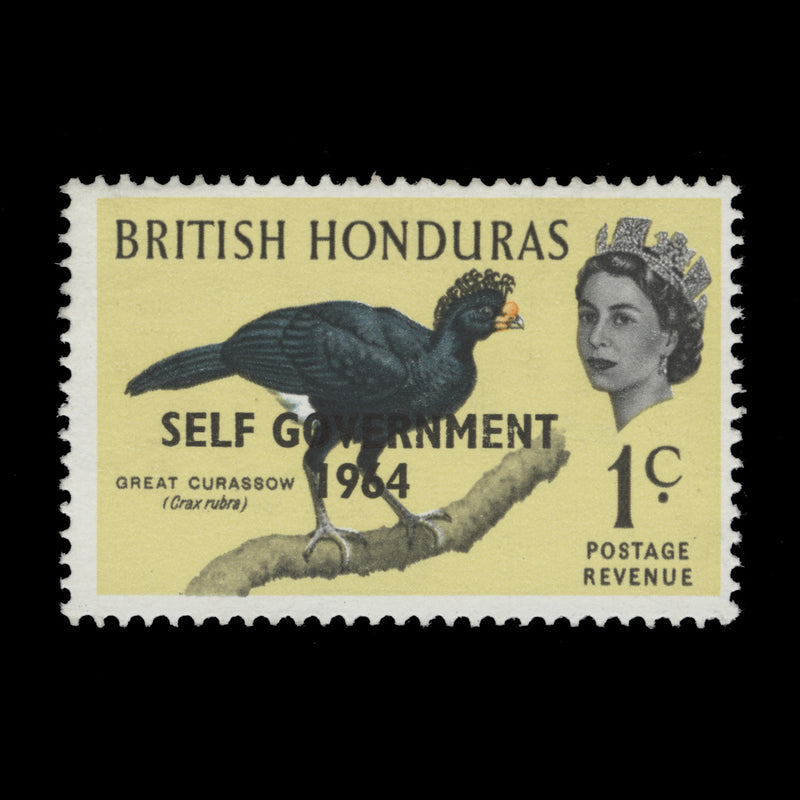 British Honduras 1964 (Variety) 1c Self Government missing orange