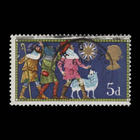 Great Britain 1969 (Variety) 5d Christmas light blue shift