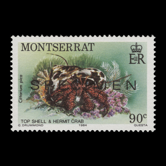 Montserrat 1984 (MNH) 90c Hermit Crab with SPECIMEN overprint