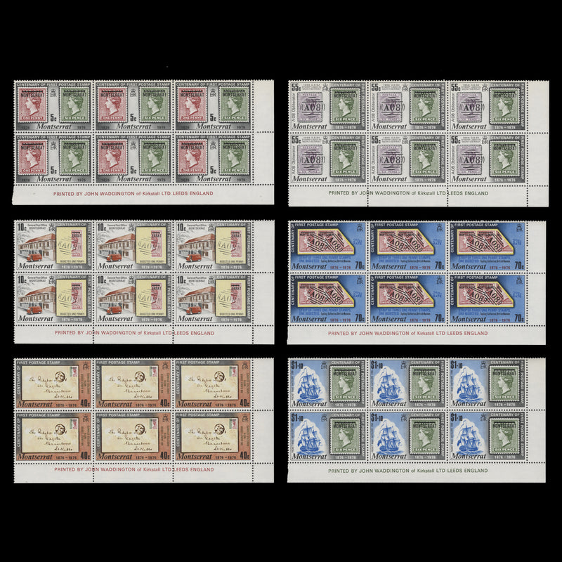 Montserrat 1976 (MNH) Stamp Centenary imprint blocks