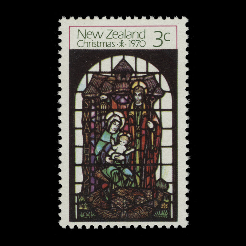 New Zealand 1970 (Variety) 3c Christmas missing green