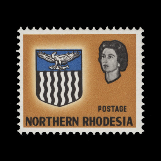 Northern Rhodesia 1963 (Variety) 9d Arms missing black and orange
