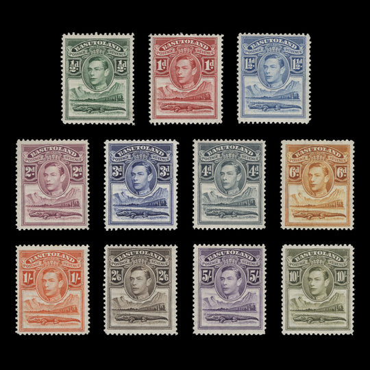 Basutoland 1938 (MNH) King George VI & Crocodile Definitives