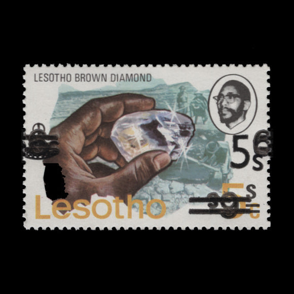 Lesotho 1980 (Variety) 5s/6s/5c Brown Diamond with triple surcharge