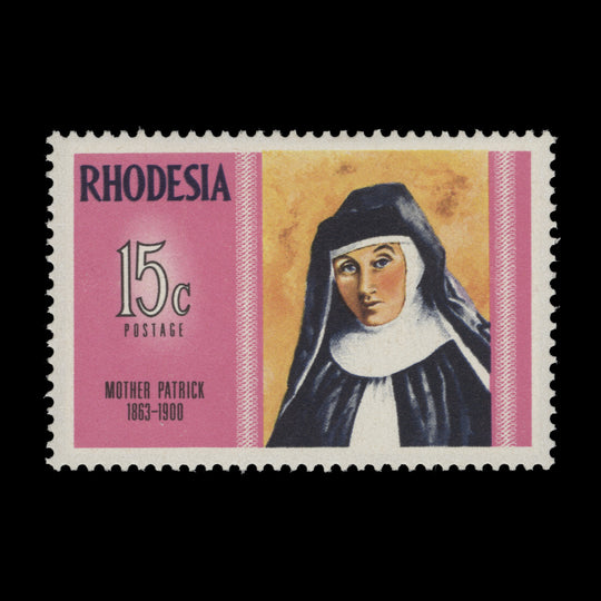 Rhodesia 1970 (Variety) 15c Famous Rhodesians with black double