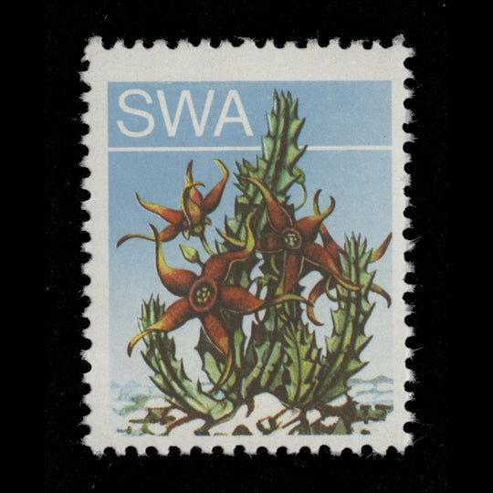 South West Africa 1973 (Variety) 5c Caralluma Lugardii missing black. SG245a