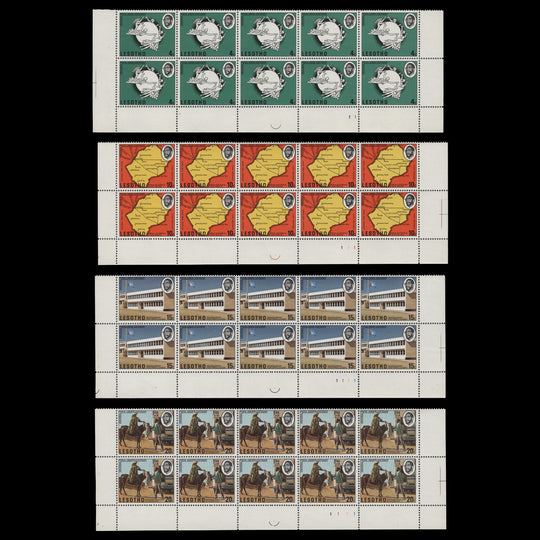 Lesotho 1974 (MNH) UPU Centenary plate blocks