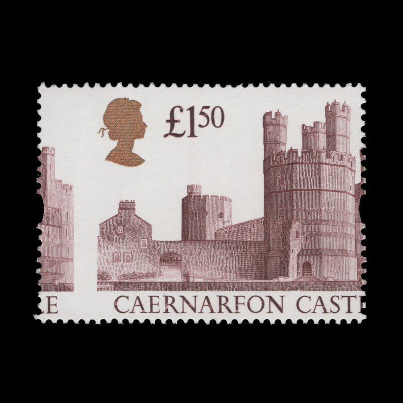 Great Britain 1992 (Variety) £1.50 Caernarfon Castle design shift