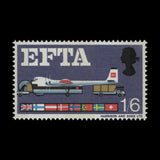 Great Britain 1967 (Variety) 1s6d EFTA phosphor missing new blue