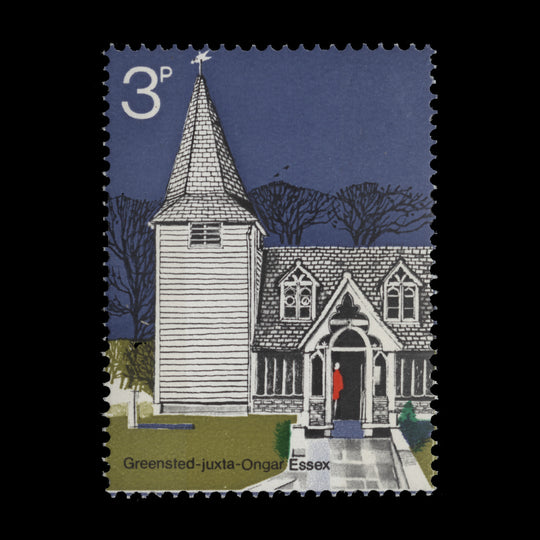 Great Britain 1972 (Variety) 3p Village Churches missing gold