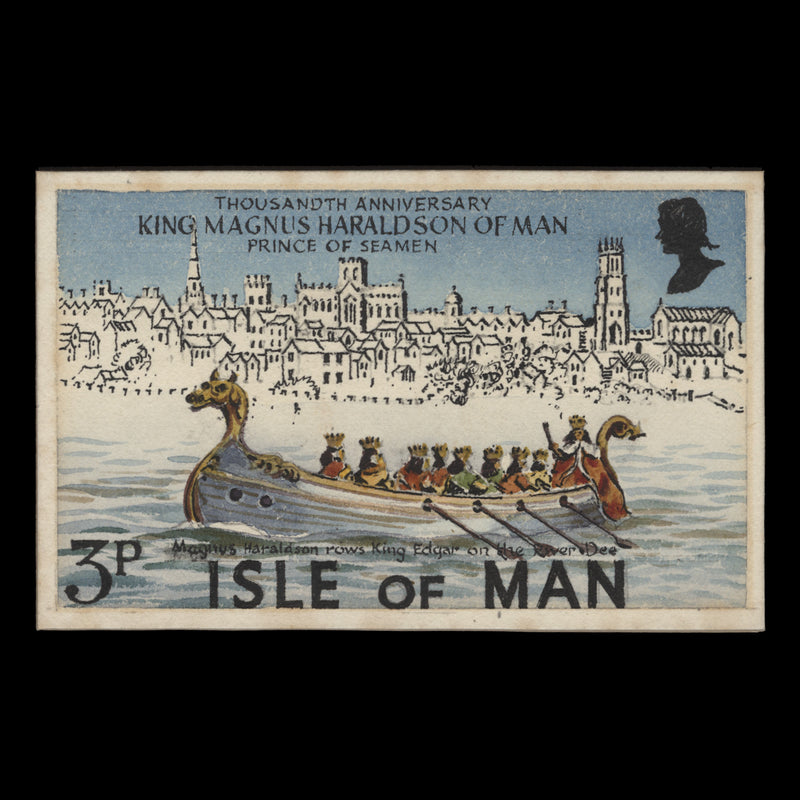 Isle of Man 1974 Historical Anniversaries artwork and FDC signed by artist