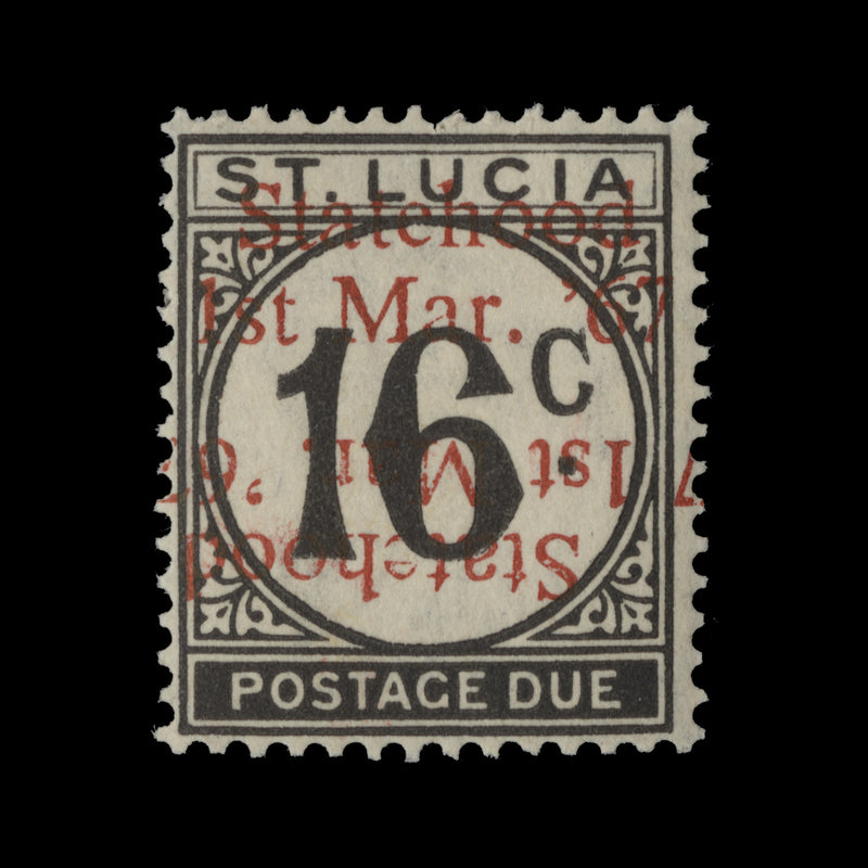 Saint Lucia 1967 (Variety) 16c Postage Due