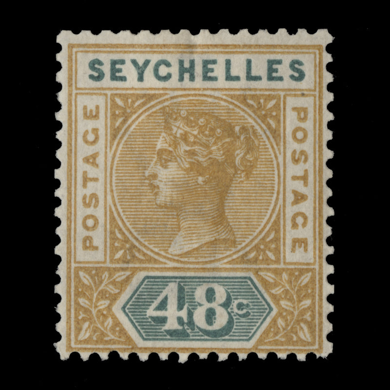 Seychelles 1890 (Unused) 48c Ochre & Green